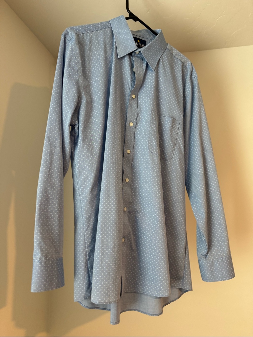 Stafford Light Blue Microdot Men's Dress Shirt